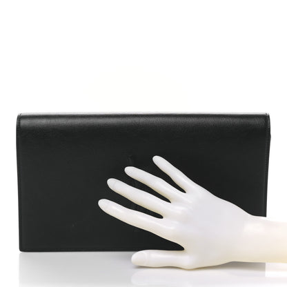 Saint Laurent Calfskin Monogram Large Belle De Jour Clutch Black 2 of 9