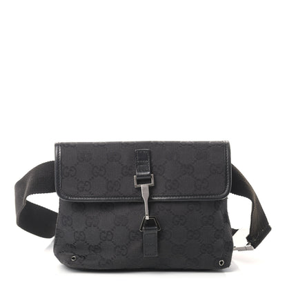 Gucci GG Monogram Web Flight Belt Bag Black 1 of 9
