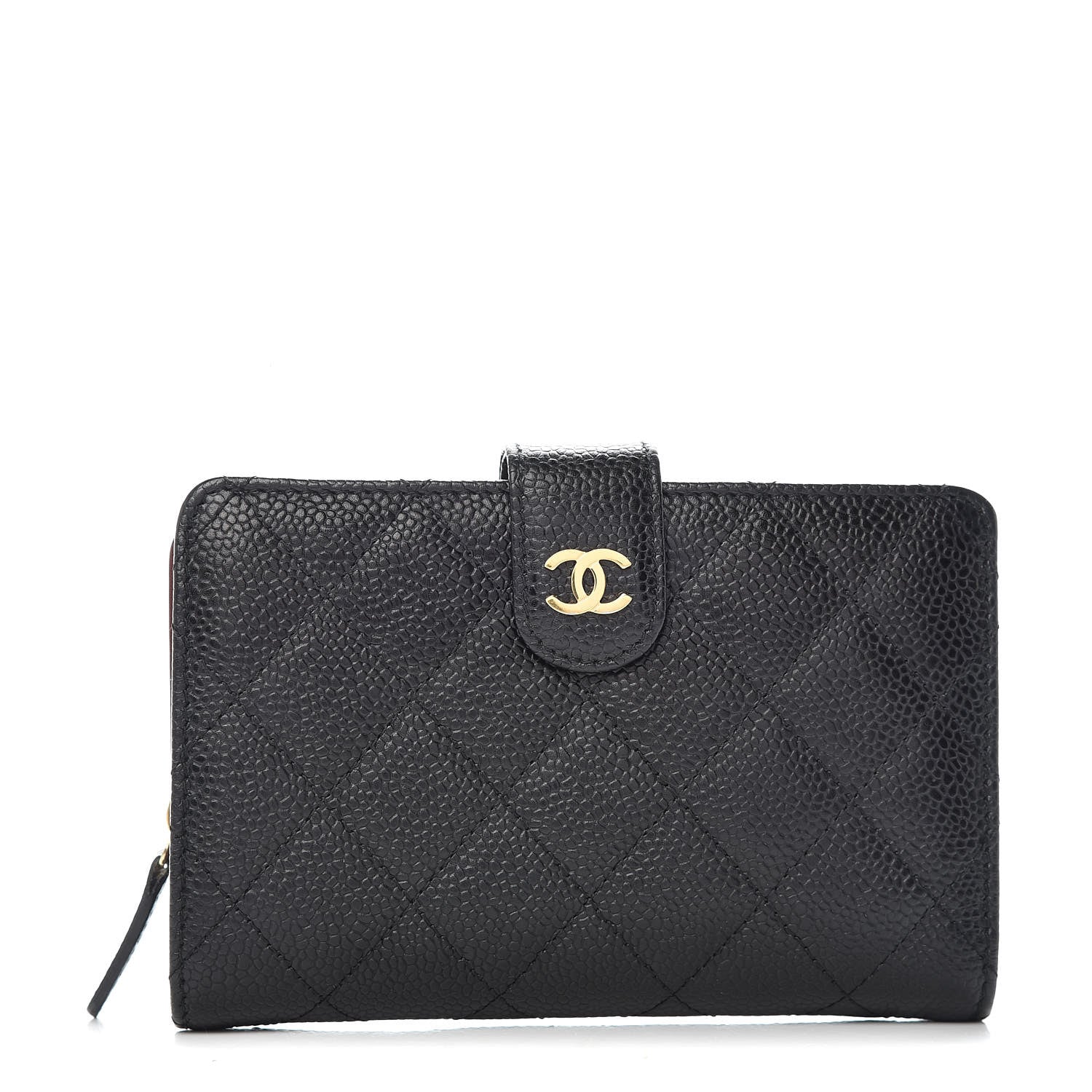 Chanel Caviar Quilted Zipped Pocket Wallet Black 1 of 10