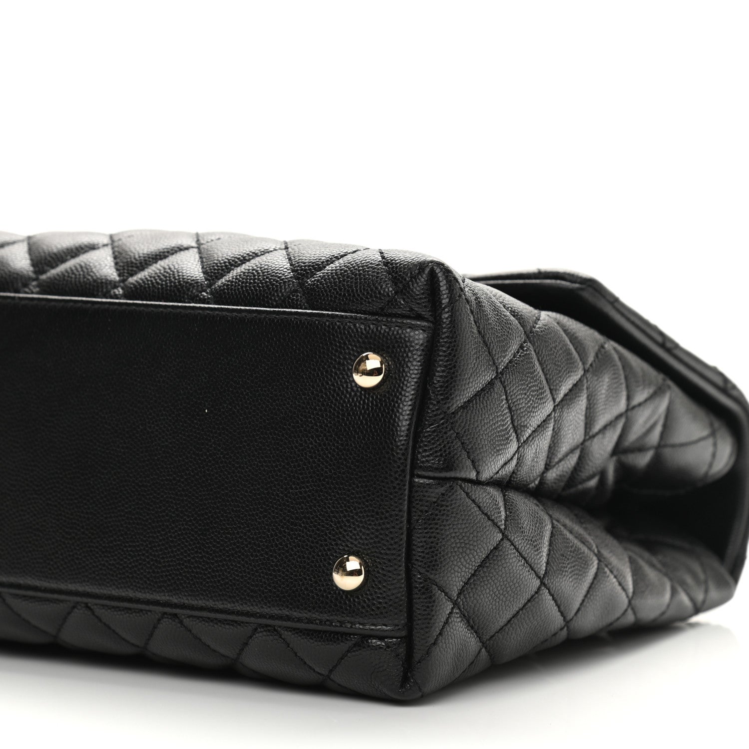 Chanel Caviar Lizard Embossed Quilted Medium Coco Handle Flap Black 6 of 11