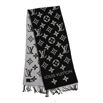 Louis Vuitton Wool Monogram LV Essential Scarf Black 2 of 3