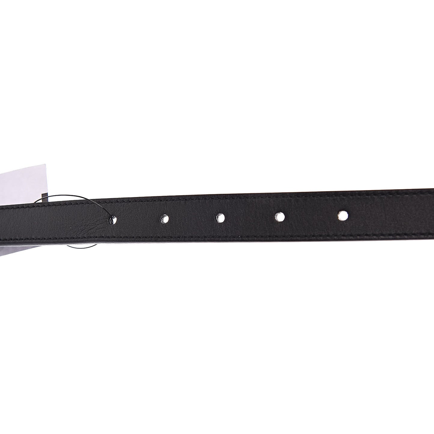 Calfskin Pearl Double G 20mm Belt 65 26 Black Cream