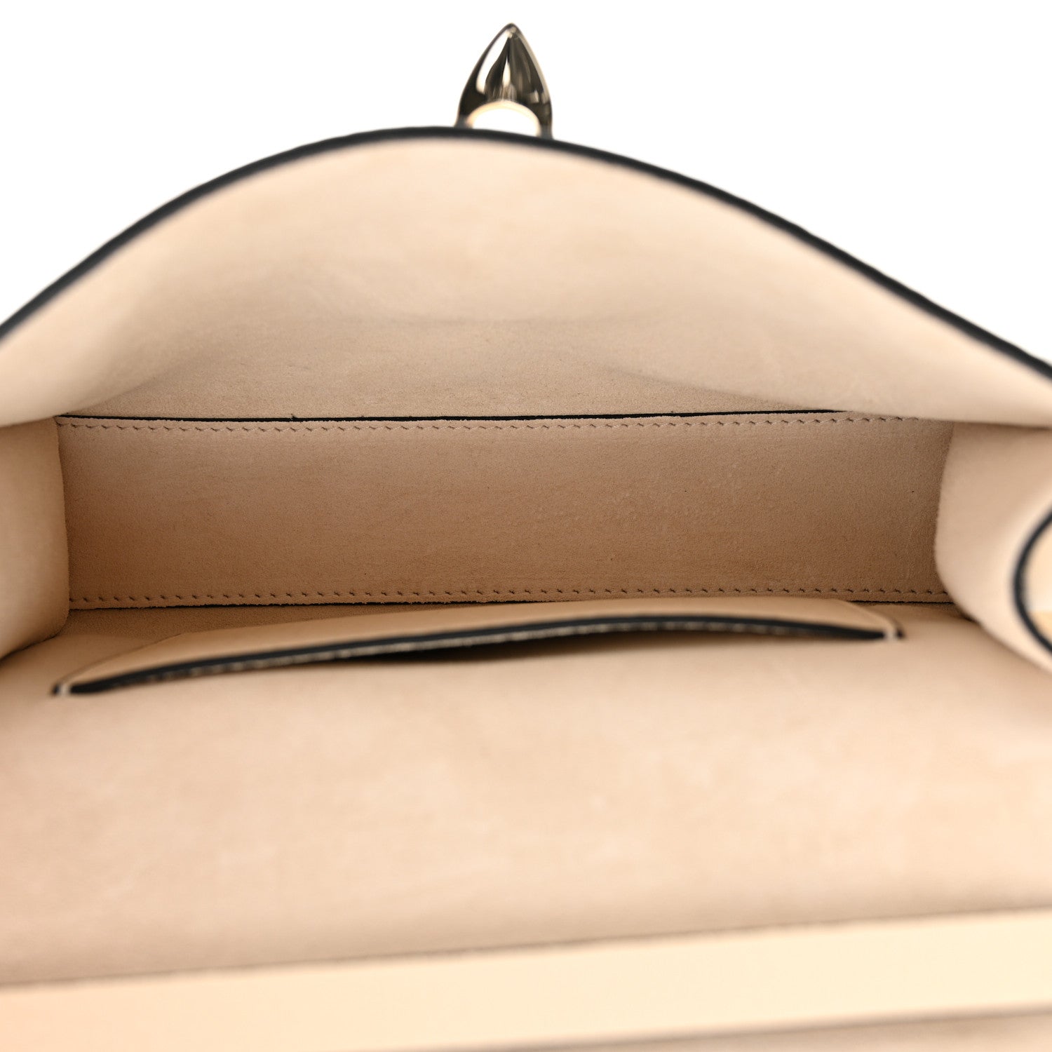 Valentino Garavani Pebbled Calfskin Medium Rockstud Flip Lock Crossbody Bag Light Ivory 5 of 10