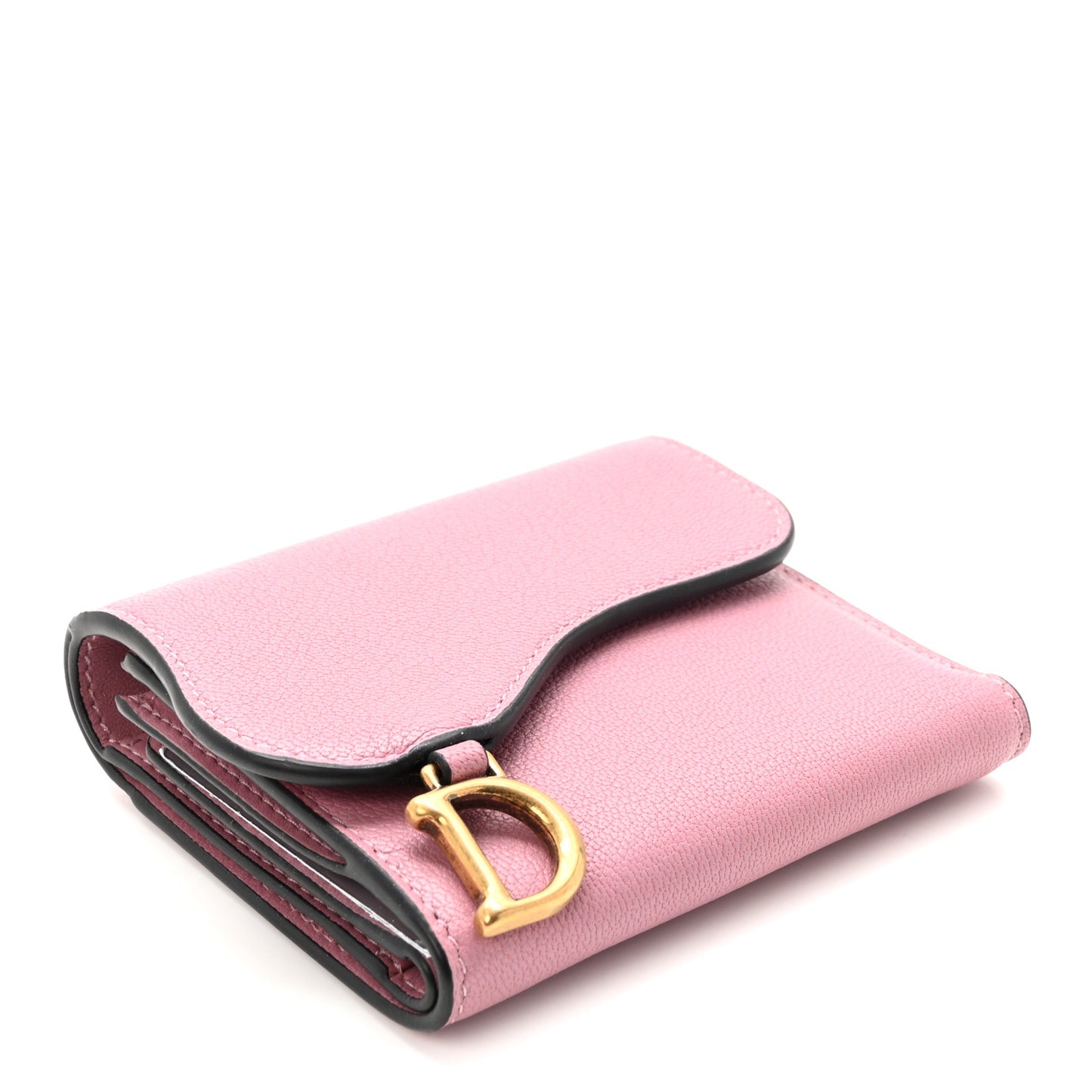Goatskin Saddle Lotus Wallet Pink