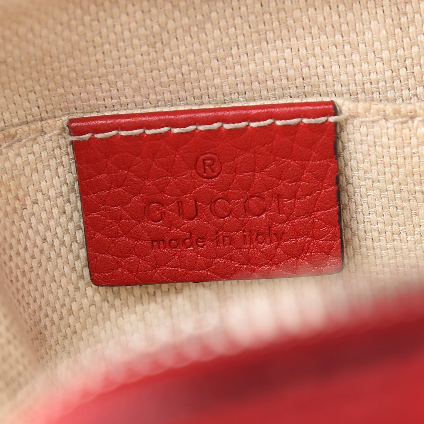 Pebbled Calfskin Small Soho Disco Bag Tabasco Red