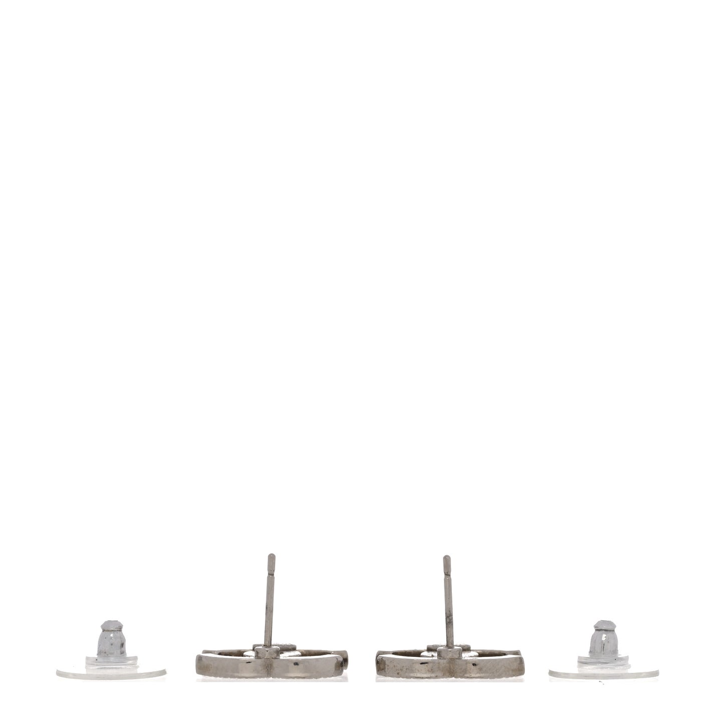 Crystal CC Earrings Silver