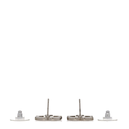 Chanel Crystal CC Earrings Silver 3 of 5