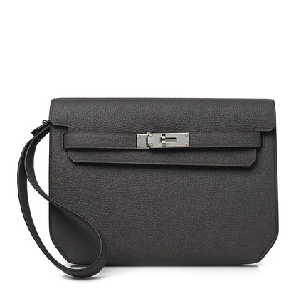 Hermes Togo Kelly Depeches 25 Pouch Etain 1 of 11