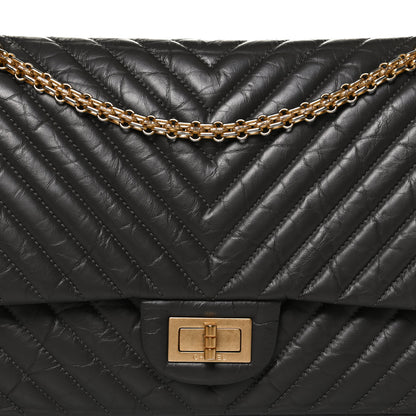 Chanel Aged Calfskin Chevron Quilted 2.55 Reissue 227 Flap Grey 8 of 21