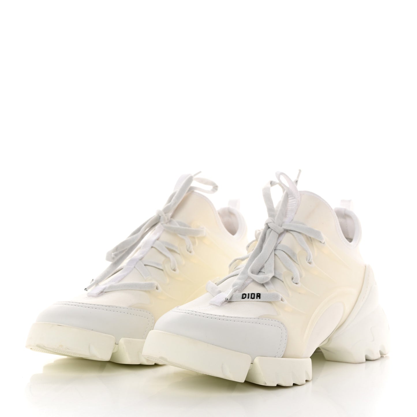 Technical Fabric Rubber Womens D-Connect Sneakers 39.5 White