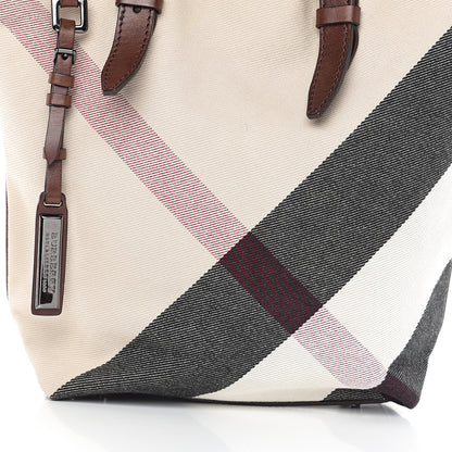 Burberry Canvas Mega Check Print Tote Beige 12 of 12