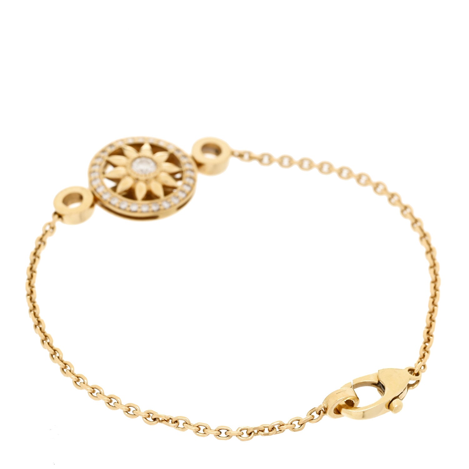 Harry Winston 18K Yellow Gold Diamond Gates Bracelet 2 of 4
