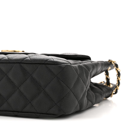 Chanel Caviar Quilted Wavy CC Hobo Black 10 of 11