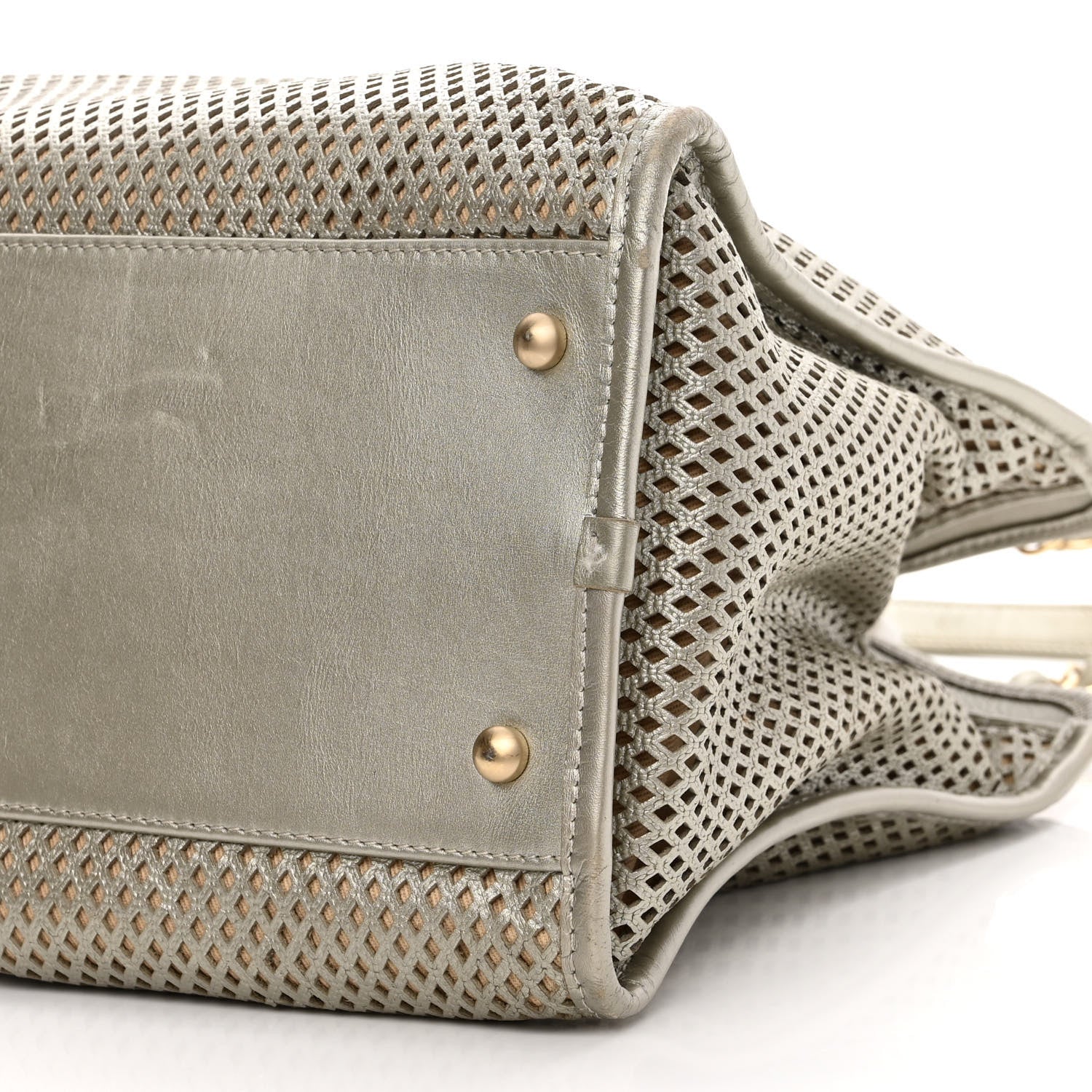 Chanel Metallic Calfskin Perforated Up In The Air Tote Silver 9 of 13