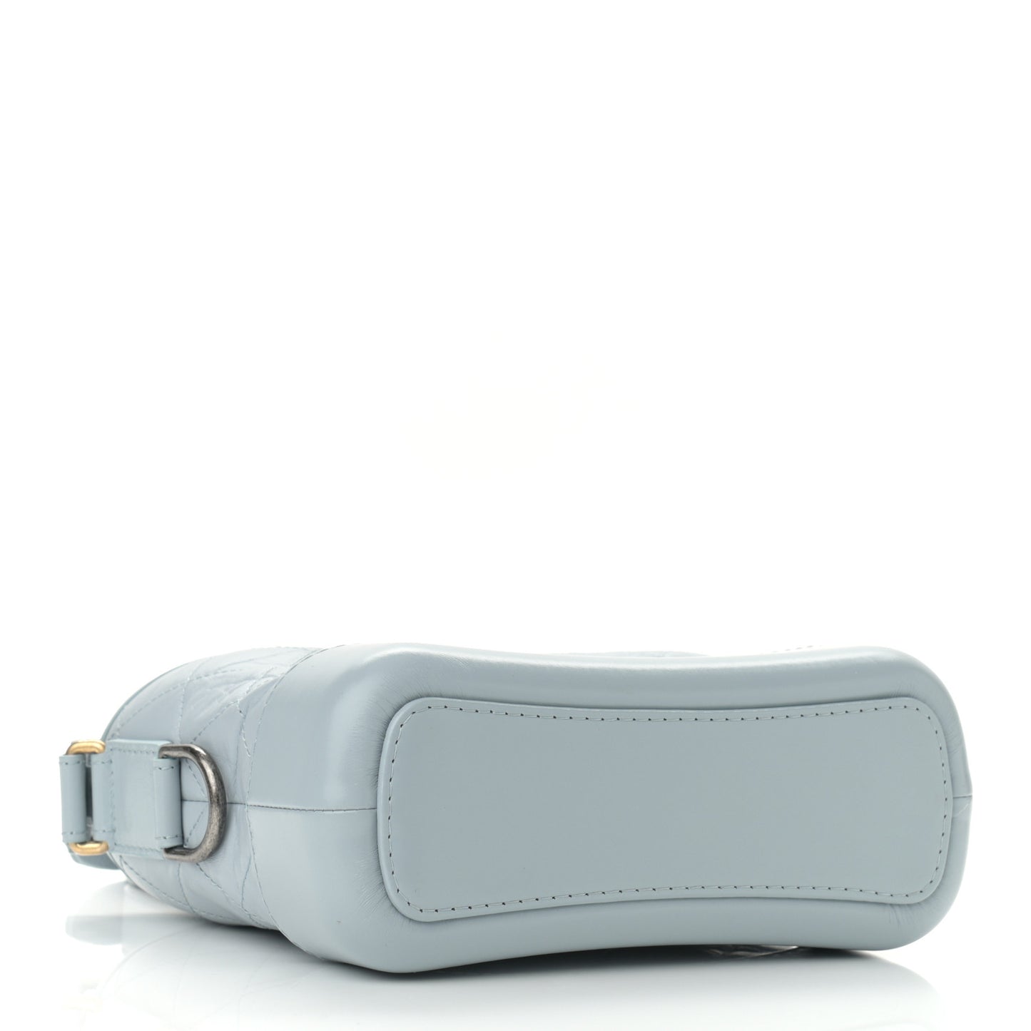Aged Calfskin Quilted Small Gabrielle Hobo Light Blue