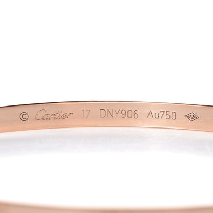 Cartier 18K Pink Gold Small LOVE Bracelet 17 3 of 6