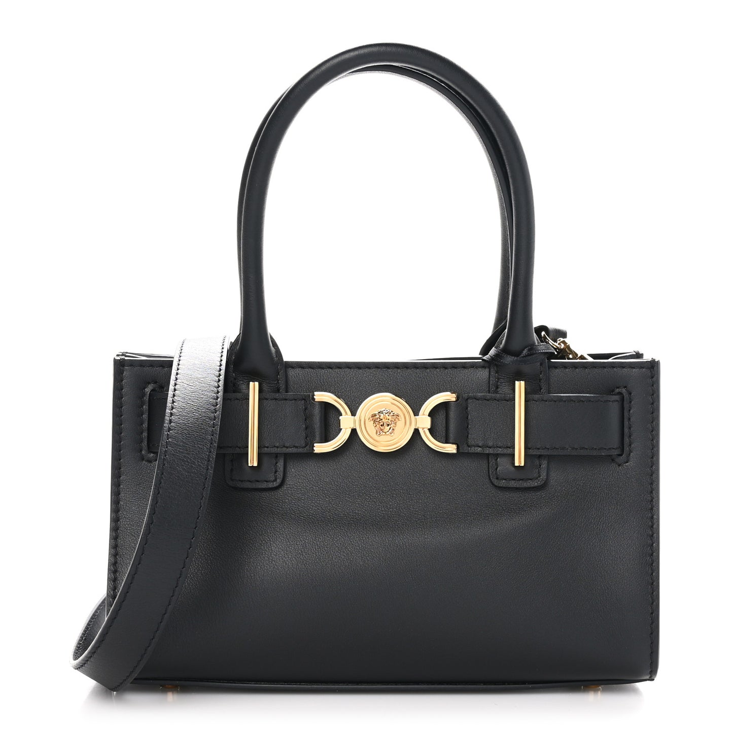 Calfskin Small Medusa '95 Tote Bag Black