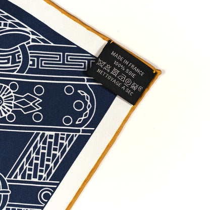 Hermes Silk Concours D'Etriers Remix Double Face Scarf 70 Black Vert Bronze 3 of 3