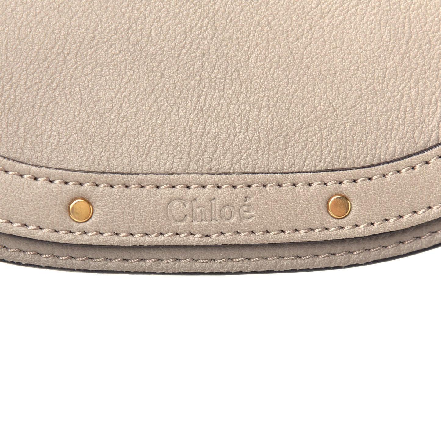 Calfskin Suede Small Nile Bracelet Bag Motty Grey