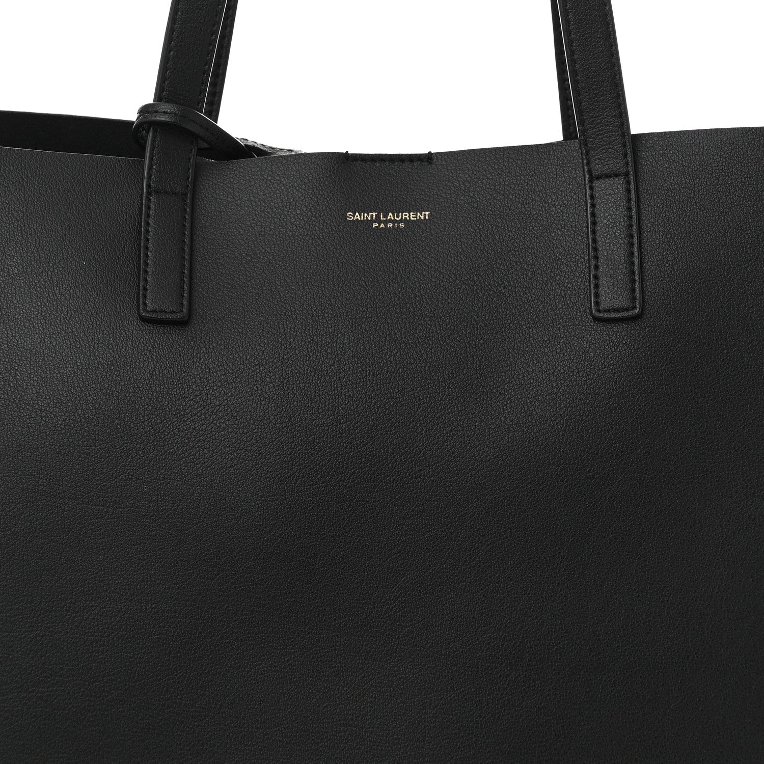 Saint Laurent Calfskin Large Shopping Tote Black 9 of 11