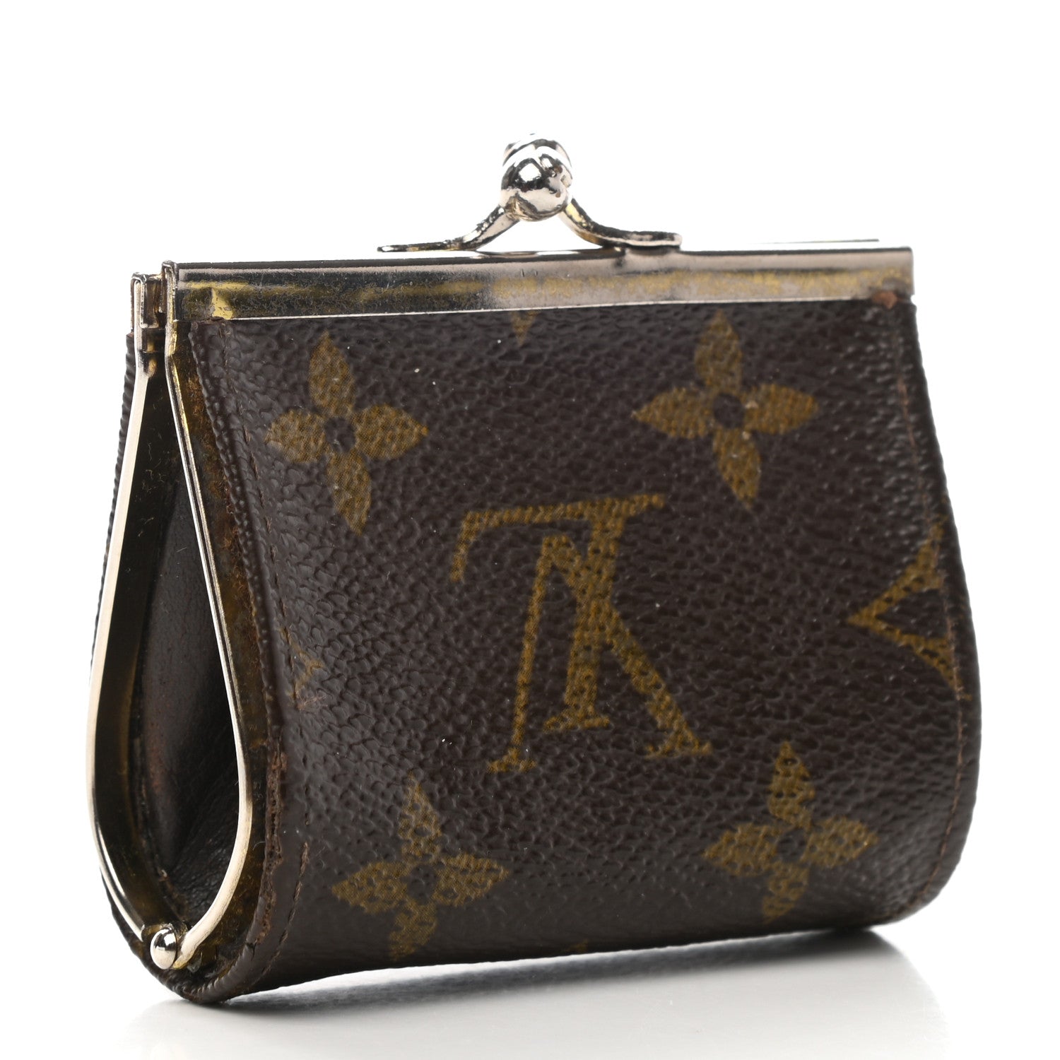 Louis Vuitton Monogram Mini Kiss Lock Coin Purse 3 of 6