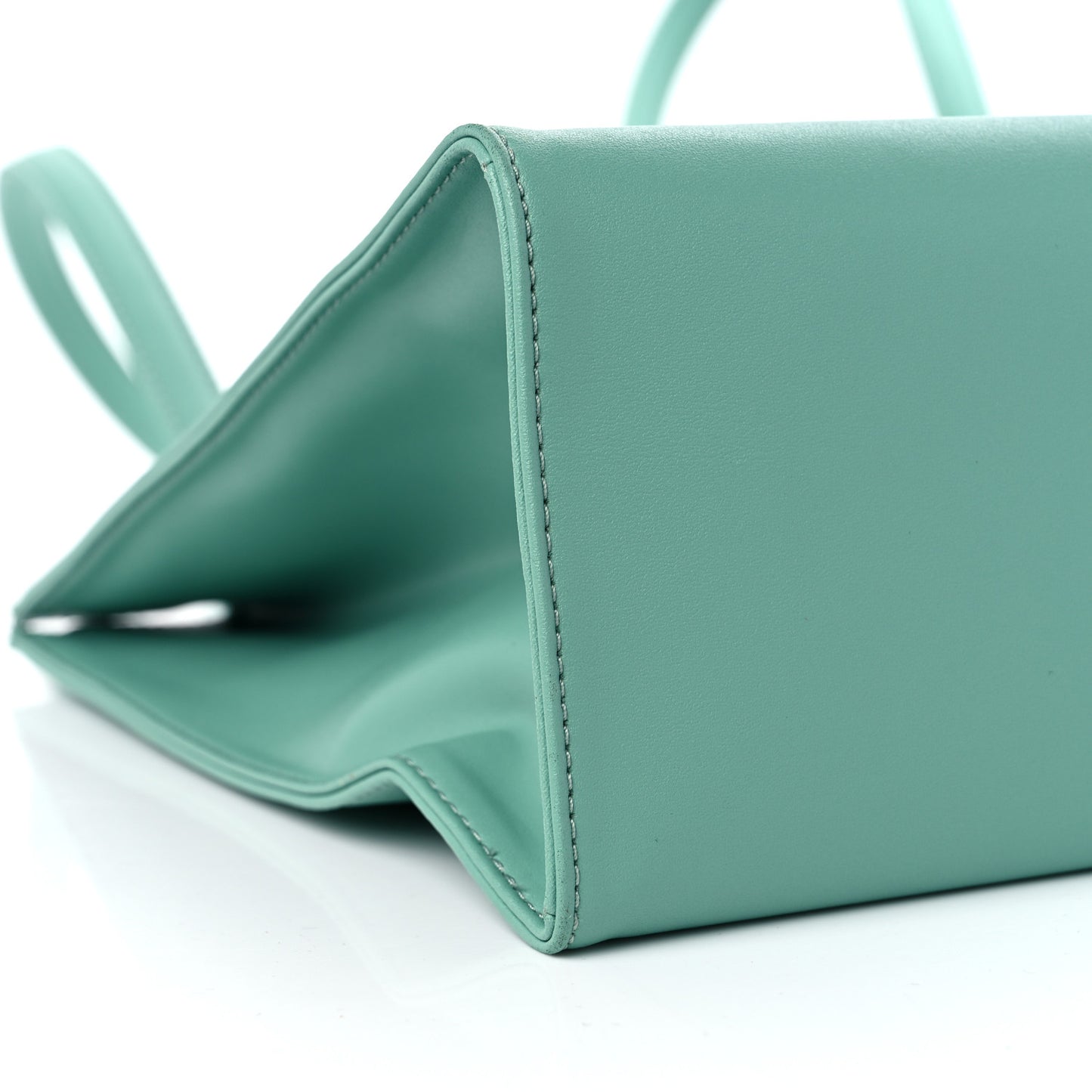 Vegan Leather Medium Shopping Bag Sage