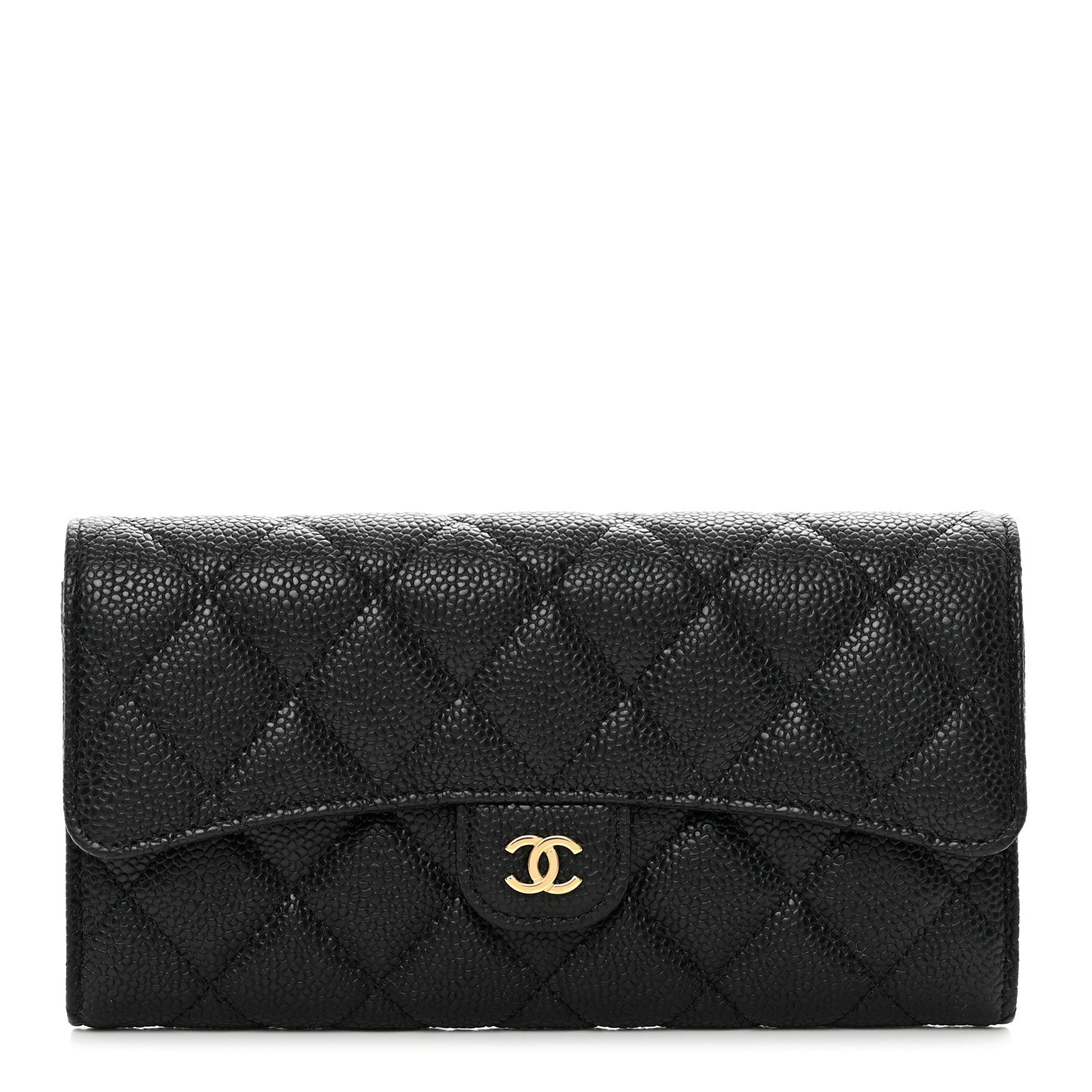 Chanel Caviar Quilted Large Flap Wallet Black 1 of 9