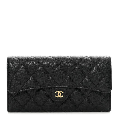 Chanel Caviar Quilted Large Flap Wallet Black 1 of 9