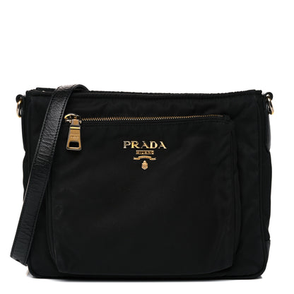 Prada Nylon Saffiano Crossbody Bag Black 1 of 18