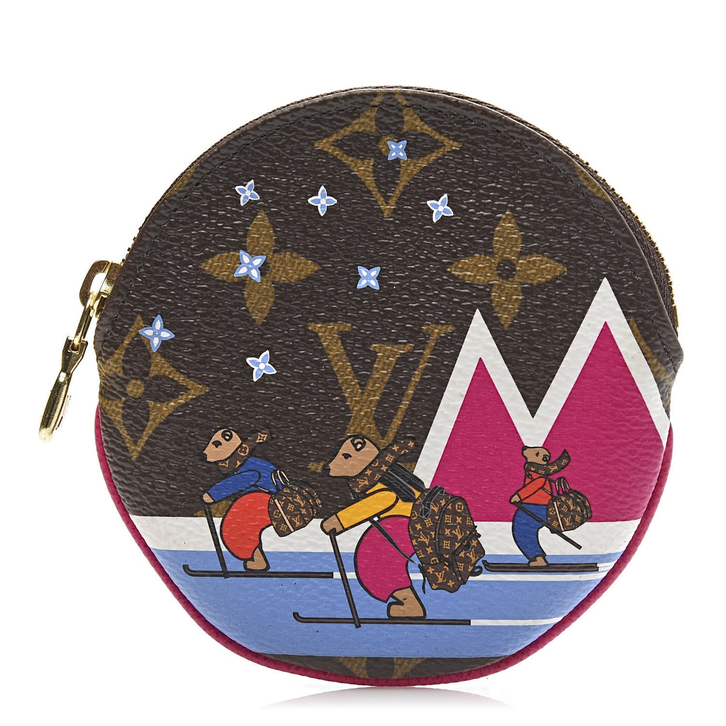 Monogram 2018 Christmas Animation Round Coin Purse