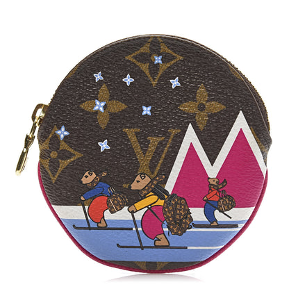 Louis Vuitton Monogram 2018 Christmas Animation Round Coin Purse 1 of 7
