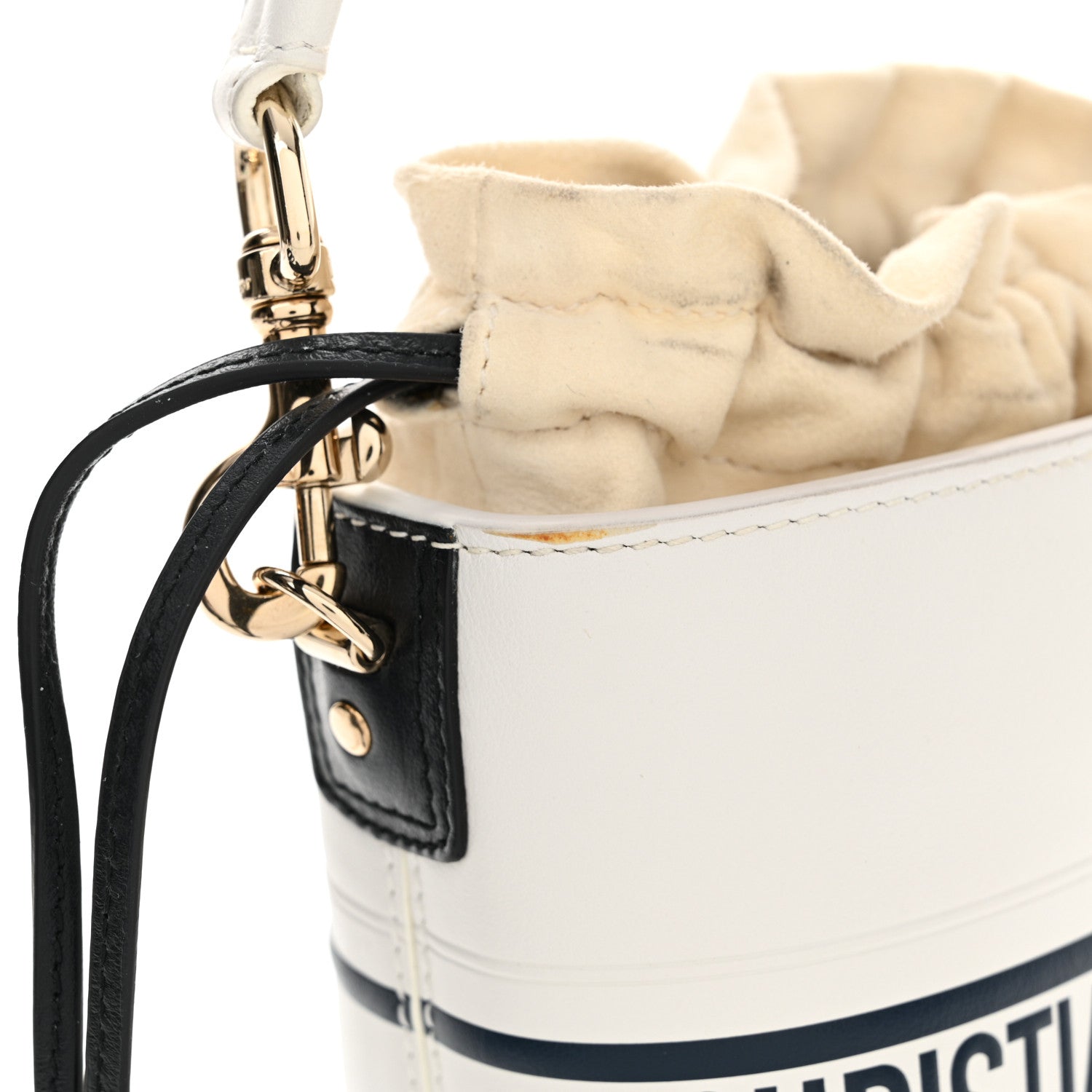 Christian Dior Calfskin Micro Dior Vibe Bucket White Blue 12 of 15