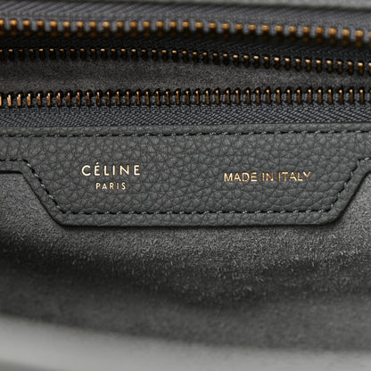 Celine Drummed Calfskin Micro Luggage Kohl 5 of 10