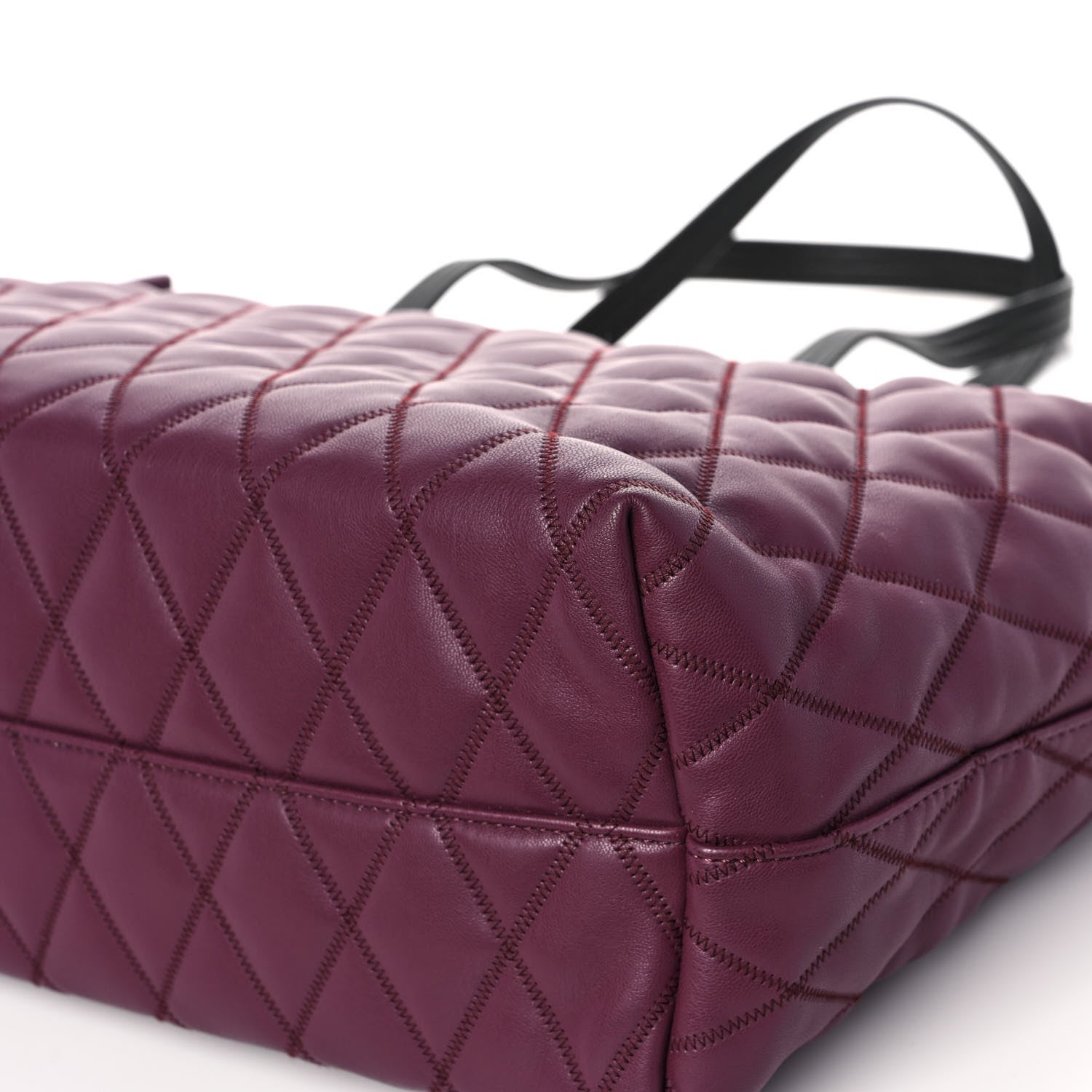 Givenchy Rubber Effect Canvas Quilted Duo Shopper Tote Aubergine 12 of 13