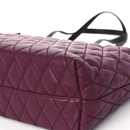 Givenchy Rubber Effect Canvas Quilted Duo Shopper Tote Aubergine 12 of 13