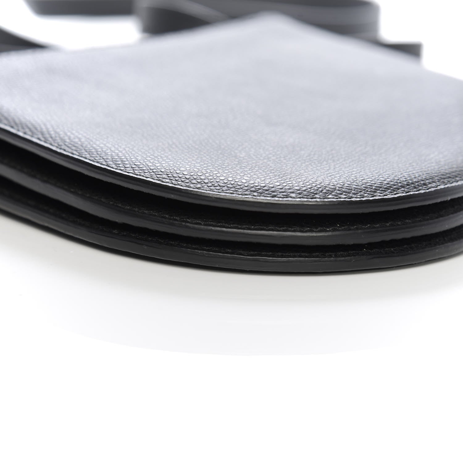 Christian Dior Grained Calfskin Saddle Pouch With Strap Black 9 of 11