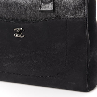 Chanel Grained Calfskin Suede Small Neo Executive Shopper Tote Black 9 of 17