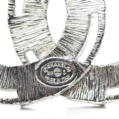 Chanel Crystal Baguette CC Brooch Pink Silver 3 of 3