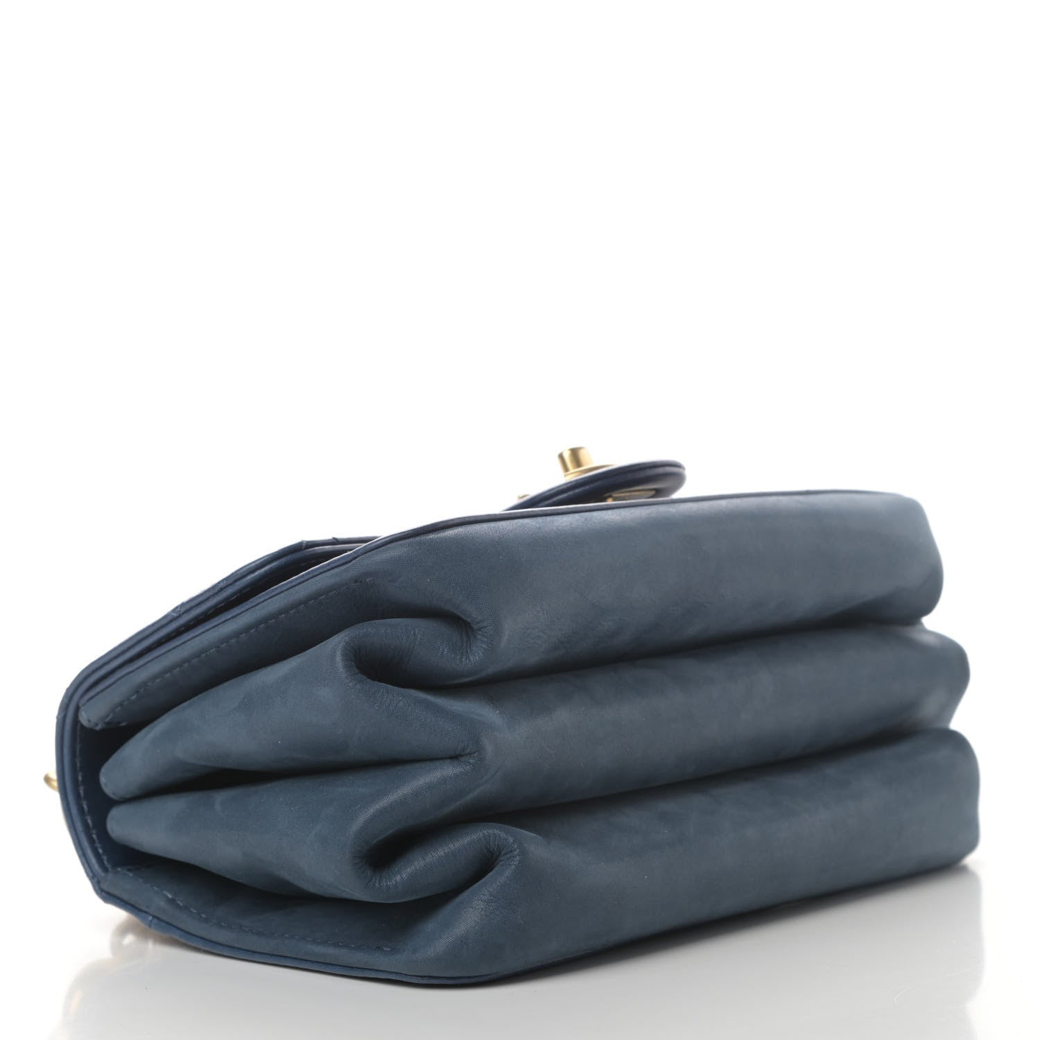 Chanel Glazed Calfskin Quilted Mini Straight Lined Flap Blue 3 of 5