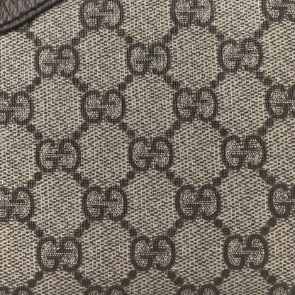 Gucci GG Supreme Monogram Textured Dollar Calfskin Web Small Ophidia GG Handbag Beige Ebony New Acero 9 of 11