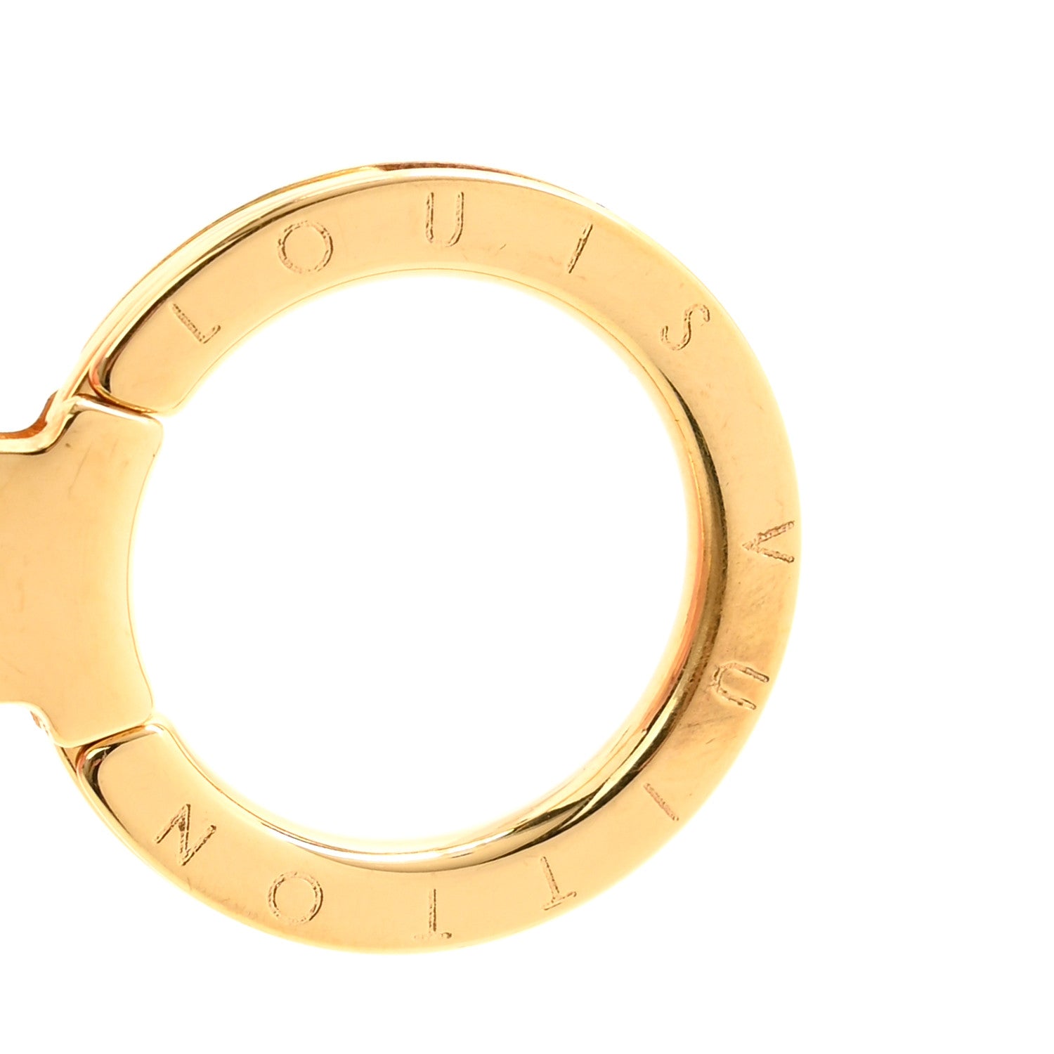Louis Vuitton Brass Enamel Fleur De Monogram Bag Charm Chain Gold 3 of 6