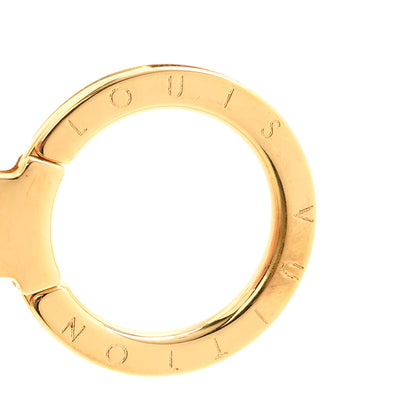 Louis Vuitton Brass Enamel Fleur De Monogram Bag Charm Chain Gold 3 of 6