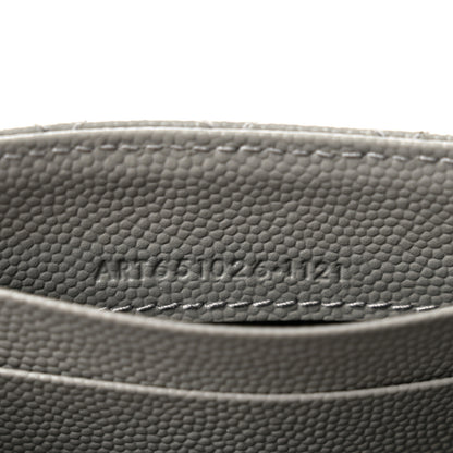 Saint Laurent Grain De Poudre Textured Mixed Matelasse Triquilt Small Monogram Envelope Wallet Stone Grey 7 of 7