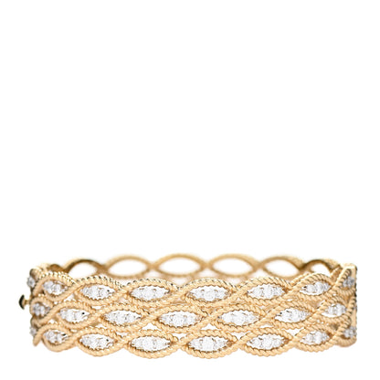 Roberto Coin 18K Yellow Gold Diamond 3 Row Barocco Bracelet 1 of 4