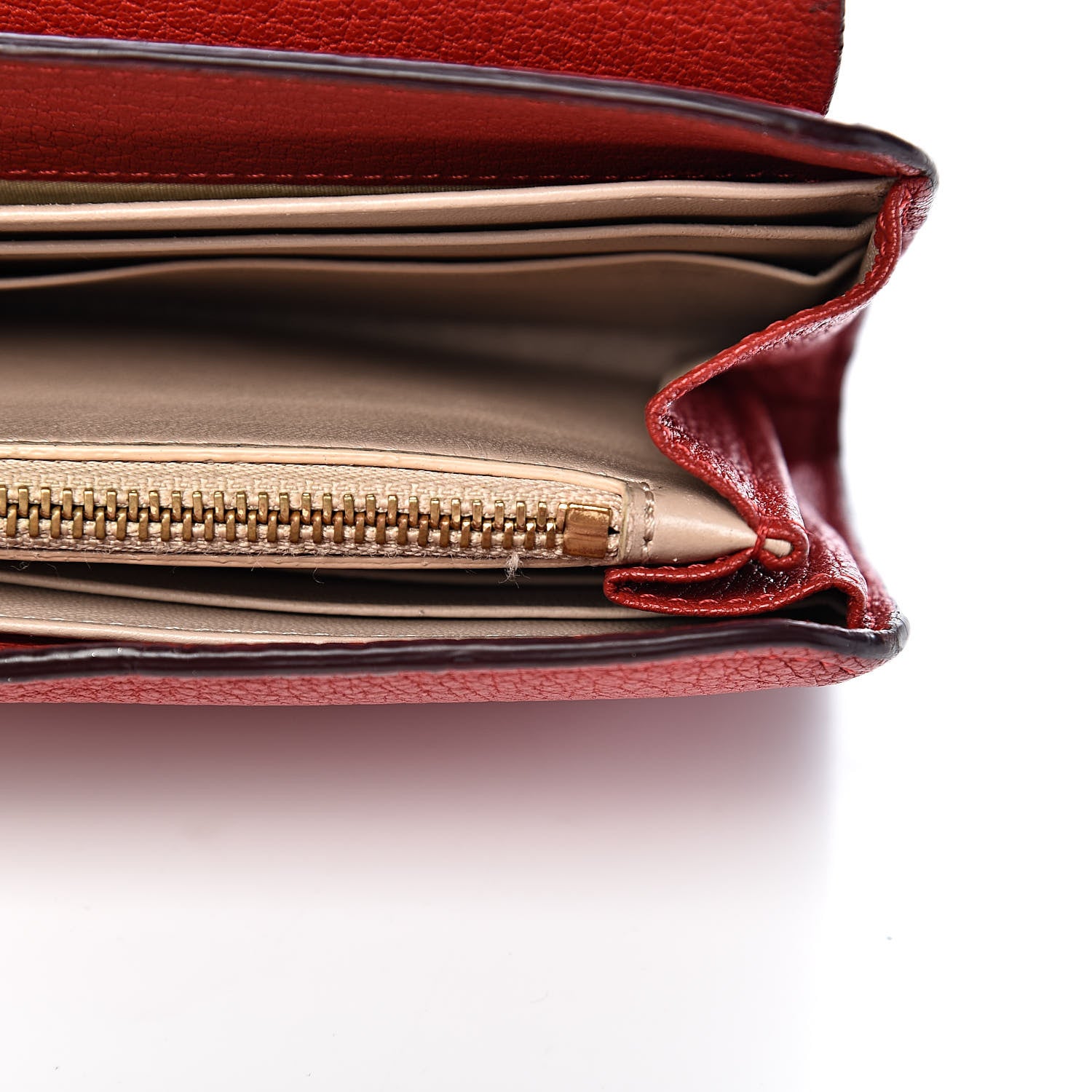 Chloe Grained Lambskin Drew Long Wallet with Flap Plaid Red 7 of 13