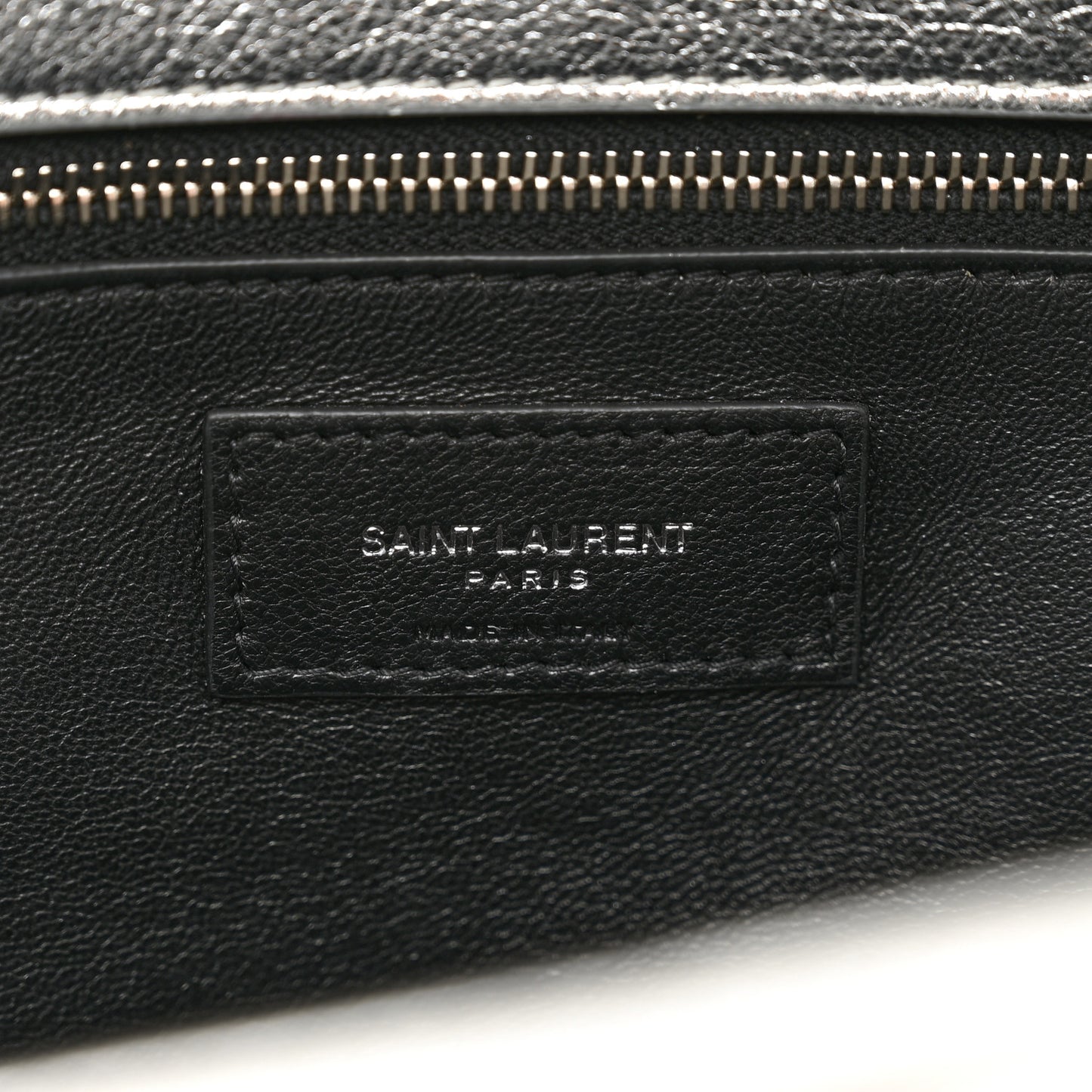 Metallic Lambskin Quilted Sade Puffer Envelope Clutch Argento