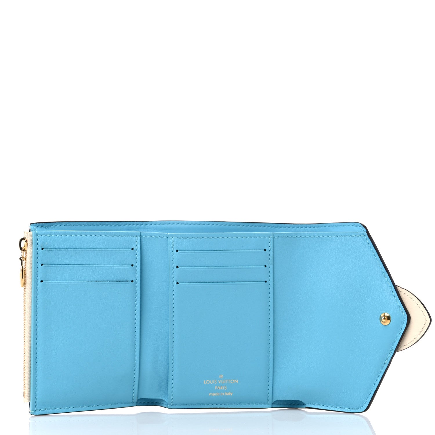 Louis Vuitton Smooth Calfskin LV Pont 9 Compact Wallet Creme 5 of 8