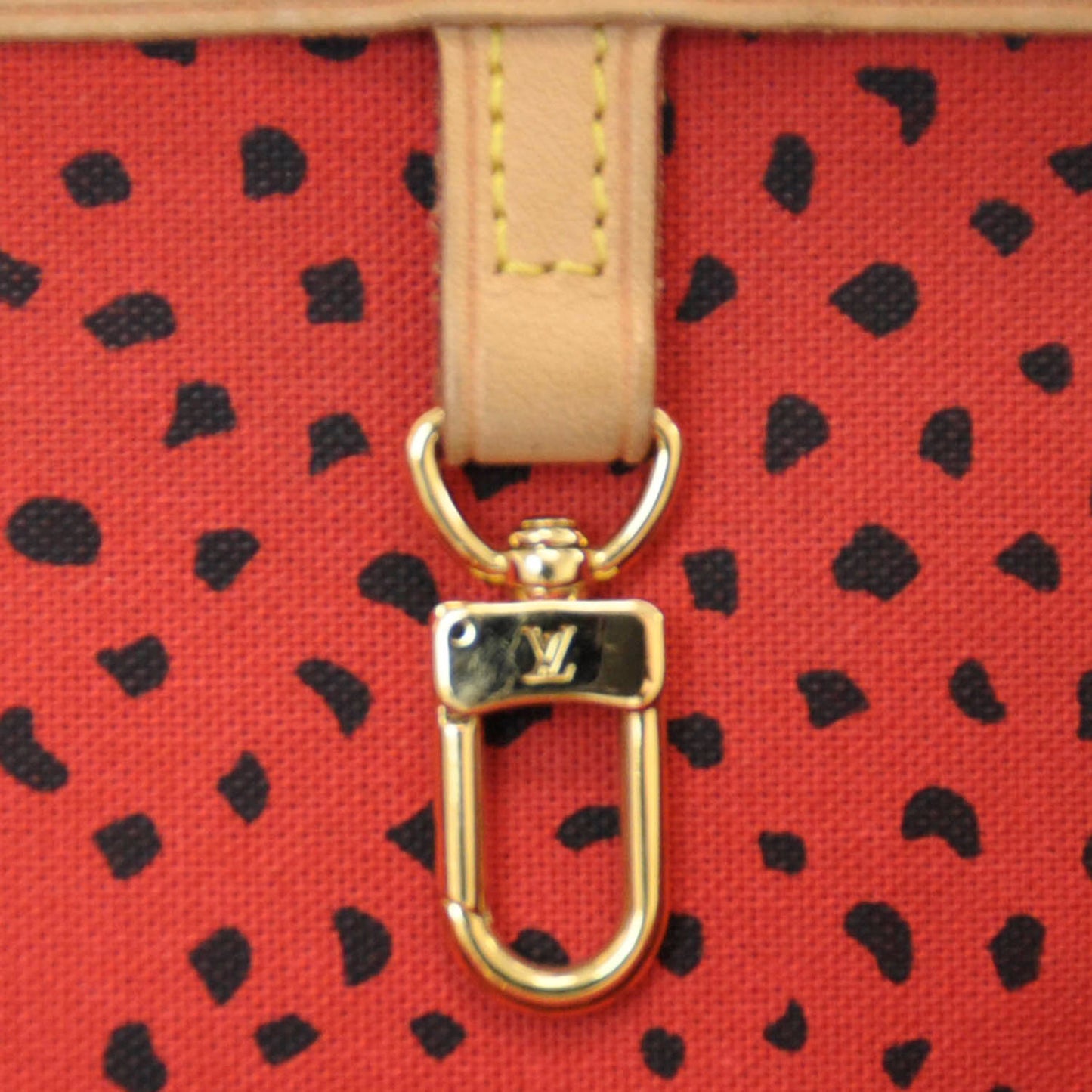 Monogram Kusama Waves Neverfull MM Red