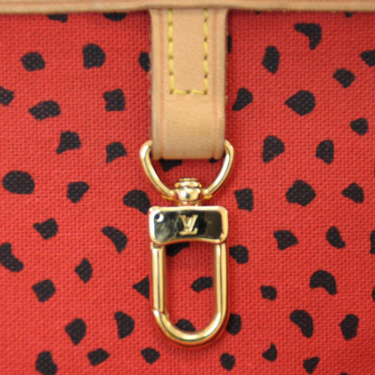 Louis Vuitton Monogram Kusama Waves Neverfull MM Red 8 of 10