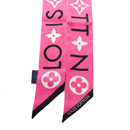 Louis Vuitton Silk Monogram Infinity BB Bandeau Pink Black 2 of 3